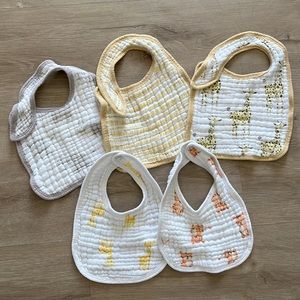 Bundle of muslin bibs